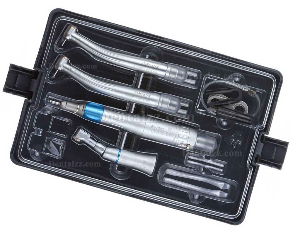 Dental High and Low Speed Handpiece Kit Push Button Type with Air Motor 2 Holes