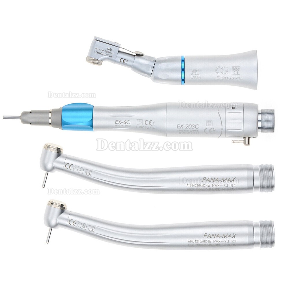 Dental High and Low Speed Handpiece Kit Push Button Type with Air Motor 2 Holes