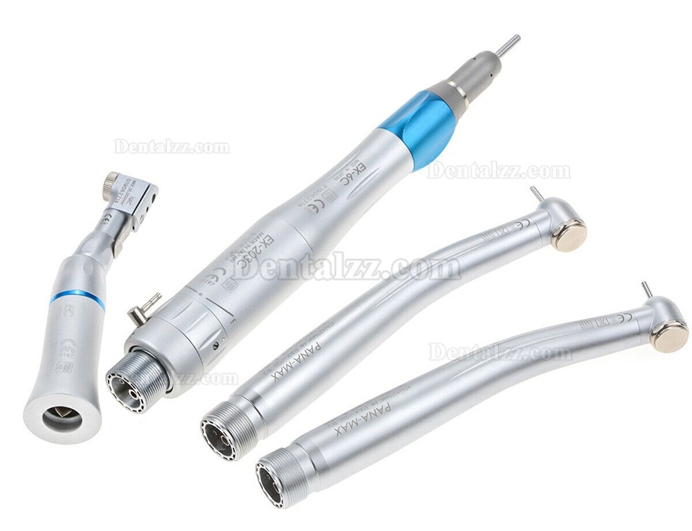 Dental High and Low Speed Handpiece Kit Push Button Type with Air Motor 2 Holes