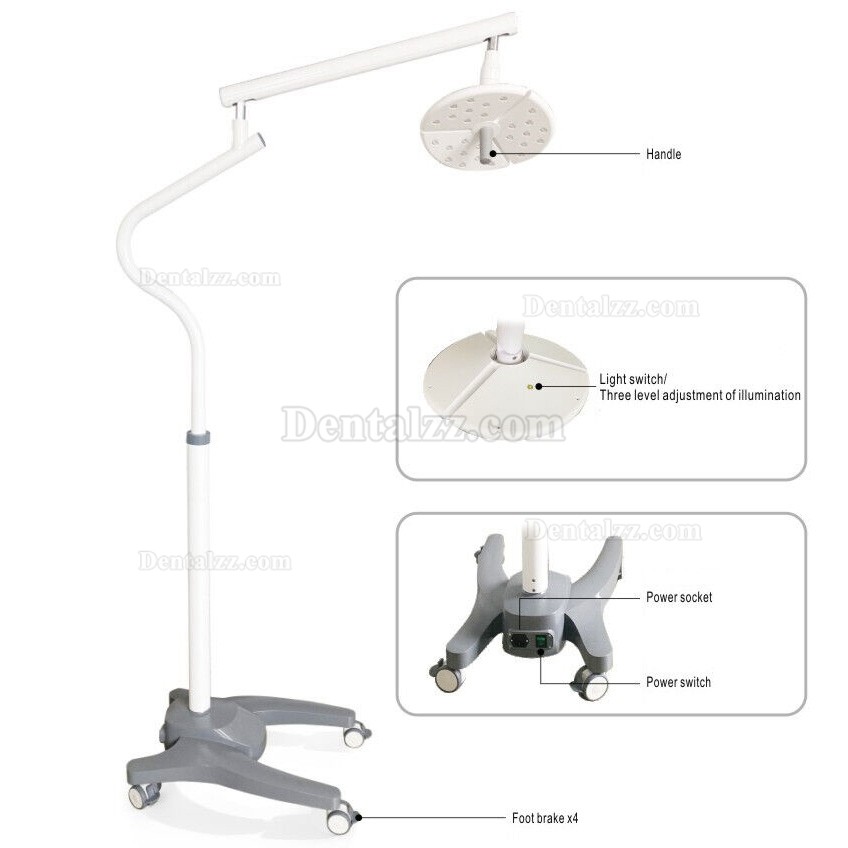 KWS KD2018-L1 36W Dental LED Surgical Light Shadowless Operating Lamp Floor Standing Type